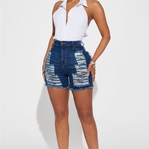Distressed Bermuda short